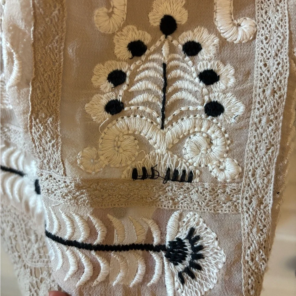 Maeve Beige Embroidered Slip Dress - Picture 5 of 13